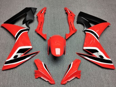 Migliori Carena Moto Honda CBR650F 2014-2016 - Rosso Nero Opaco