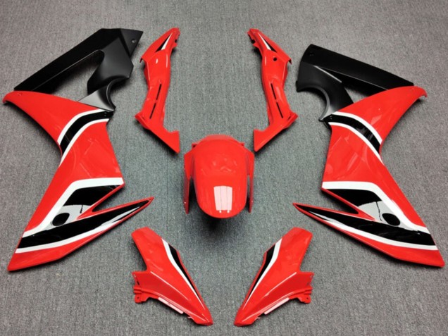 Migliori Carena Moto Honda CBR650F 2014-2016 - Rosso Nero Opaco