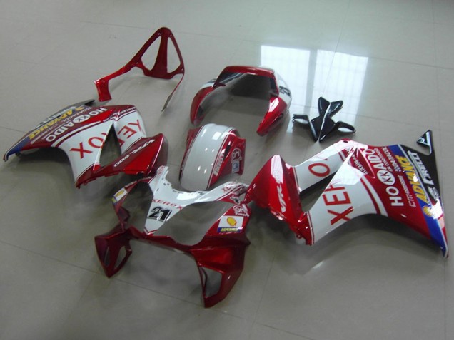 Migliori Carena Moto Honda VFR 800 2002-2013 - Bianco Rosso Blu Xerox 21