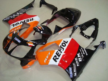 Migliori Carena Moto Honda VTR1000 2000-2006 - Arancia Bianco Rosso Nero Lucido Repsol