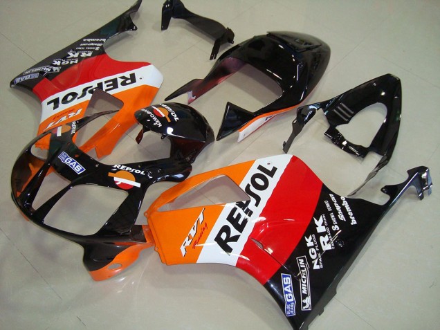 Migliori Carena Moto Honda VTR1000 2000-2006 - Arancia Bianco Rosso Nero Lucido Repsol