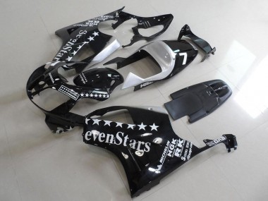Migliori Carena Moto Honda VTR1000 2000-2006 - Nero Lucido Bianco SevenStars