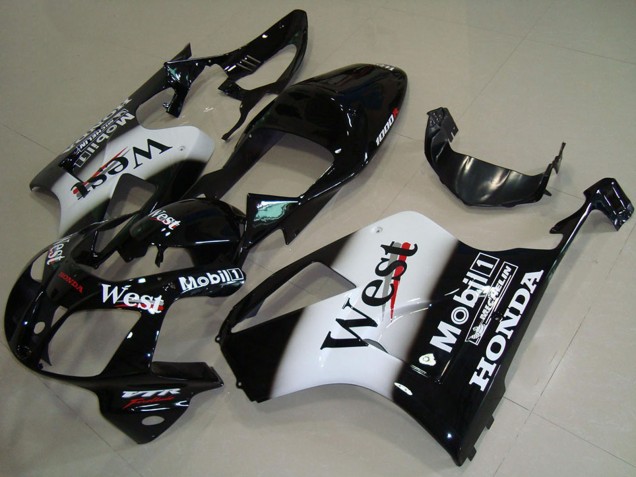 Migliori Carena Moto Honda VTR1000 2000-2006 - Nero Lucido Bianco West