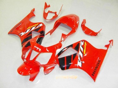 Migliori Carena Moto Honda VTR1000 2000-2006 - Rosso Nero Lucido Banda