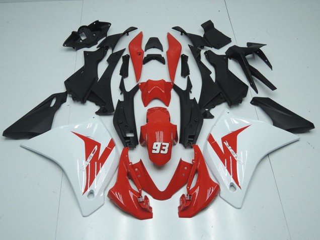 Migliori Carena Moto Honda CBR125R 2011-2016 - Bianco Rosso Nero Opaco 93