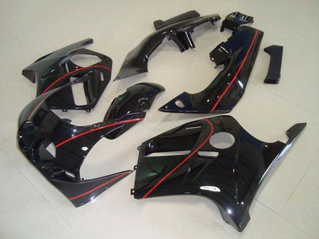 Migliori Carena Moto Honda CBR250RR MC19 1988-1989 - Nero Lucido Rosso Linea