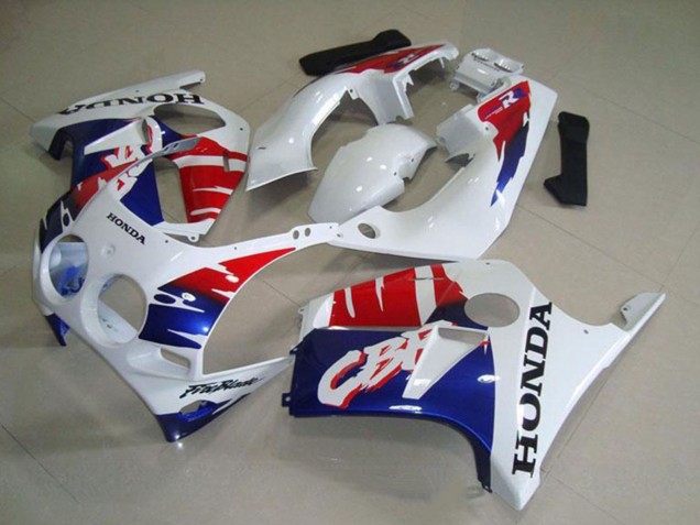 Migliori Carena Moto Honda CBR250RR MC19 1988-1989 - Bianco Rosso Blu