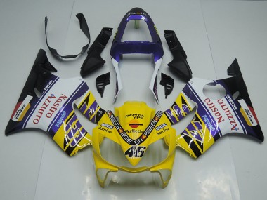 Migliori Carena Moto Honda CBR600 F4i 2001-2003 - Giallo Bianco Blu Nero Rosso Nastro Azzurro