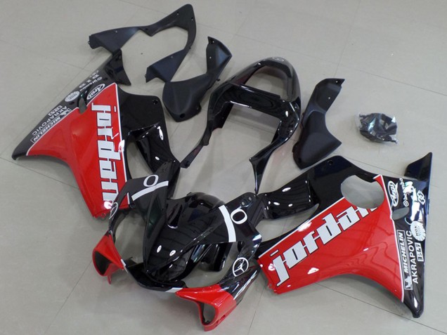 Migliori Carena Moto Honda CBR600 F4i 2001-2003 - Nero Lucido Rosso Bianco Jordan