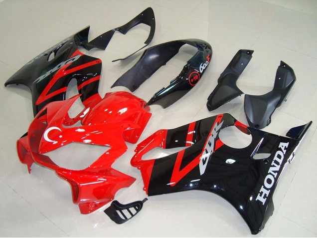 Migliori Kit Carena Moto Honda CBR600 F4i 2004-2007 - Rosso Nero Lucido