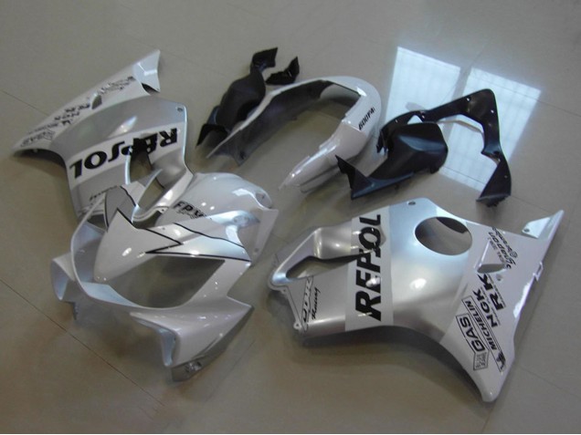 Migliori Carena Moto Honda CBR600 F4i 2004-2007 - Bianco Argento Nero Repsol