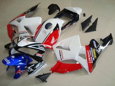 Migliori Carena Moto Honda CBR600RR 2003-2004 - Bianco Rosso Blu Nero Lucido Stella Lee