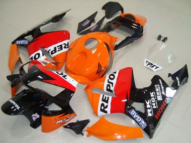 Migliori Carena Moto Honda CBR600RR 2003-2004 - Arancia Bianco Rosso Nero Lucido Repsol