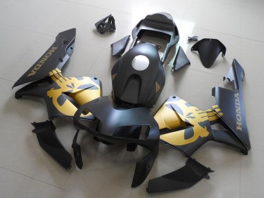 Migliori Carena Moto Honda CBR600RR 2003-2004 - Nero Opaco Oro