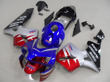 Migliori Carena Moto Honda CBR600RR 2003-2004 - Argento Rosso Blu Nero Lucido HRC