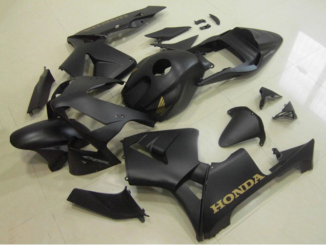 Migliori Carena Moto Honda CBR600RR 2003-2004 - Nero Opaco Oro Decal