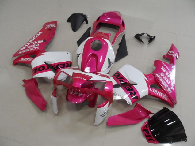 Migliori Carena Moto Honda CBR600RR 2003-2004 - Bianco Rosa Nero Repsol