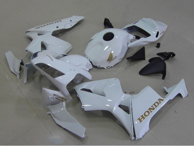 Migliori Carena Moto Honda CBR600RR 2003-2004 - Bianco Oro Decals