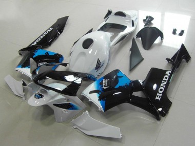 Migliori Carena Moto Honda CBR600RR 2003-2004 - Bianco Blu Nero Lucido