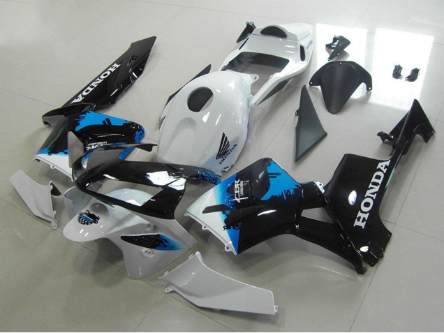 Migliori Carena Moto Honda CBR600RR 2003-2004 - Bianco Blu Nero Lucido