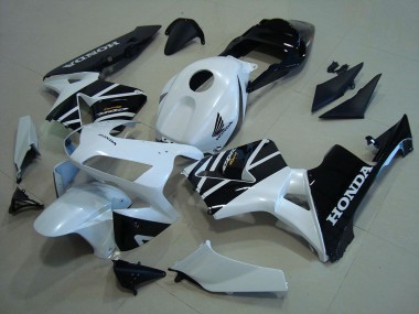 Migliori Carena Moto Honda CBR600RR 2003-2004 - Bianco Nero Lucido