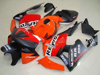 Migliori Carena Moto Honda CBR600RR 2005-2006 - Arancia Rosso Bianco Nero Opaco Repsol Corsa