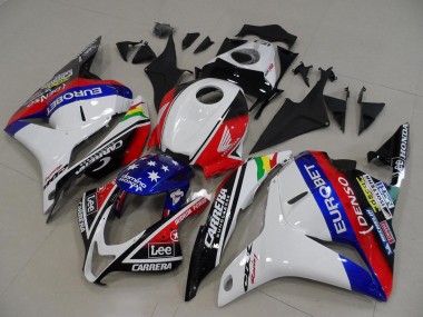 Migliori Carena Moto Honda CBR600RR 2009-2012 - Bianco Rosso Blu Nero Lucido EuroBet Lee Stella