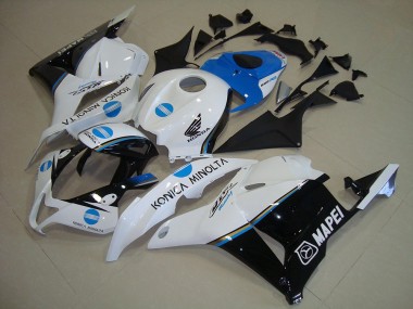 Migliori Carena Moto Honda CBR600RR 2009-2012 - Bianco Blu Nero Lucido Konica Minolta