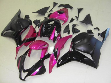 Migliori Carena Moto Honda CBR600RR 2009-2012 - Rosa Nero Lucido Nero Opaco