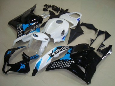 Migliori Kit Carena Moto Completo Honda CBR600RR 2009-2012 - Bianco Blu Nero Lucido