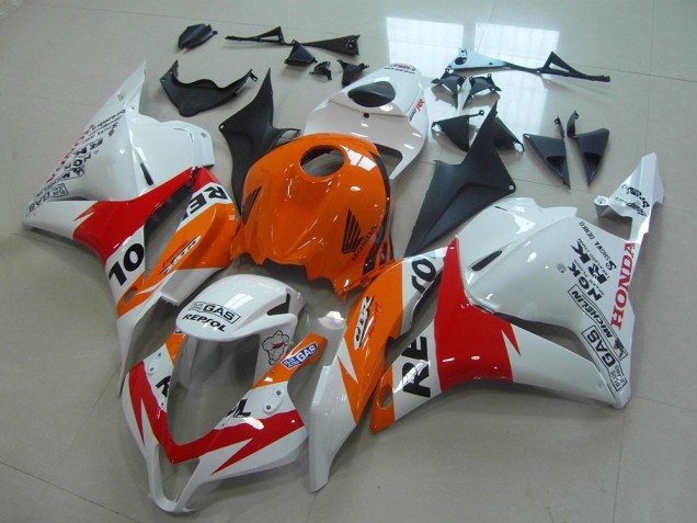 Migliori Kit Carena Moto Completo Honda CBR600RR 2009-2012 - Arancia Bianco Rosso Nero Lucido Repsol