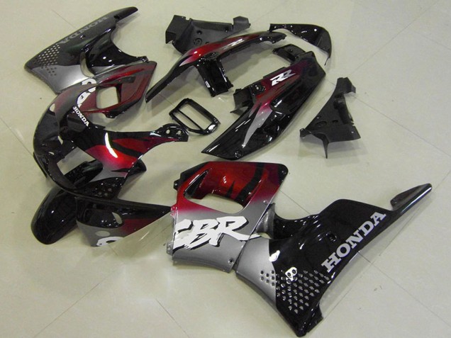 Migliori Carena Moto Honda CBR900RR 893 1996-1997 - Argento Rosso Bordeaux Nero Lucido