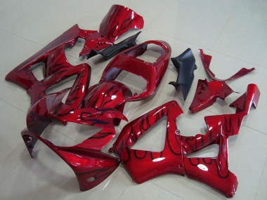 Migliori Carena Moto Honda CBR900RR 929 2000-2001 - Rosso Nero Lucido Fiamma