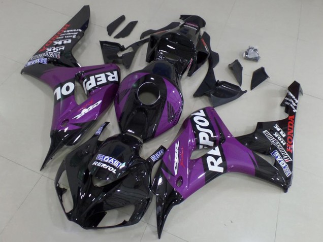Migliori Carena Moto Honda CBR1000RR 2006-2007 - Nero Lucido Viola Repsol