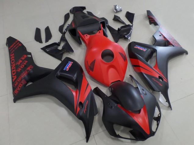 Migliori Carena Moto Honda CBR1000RR 2006-2007 - Rosso Nero Opaco