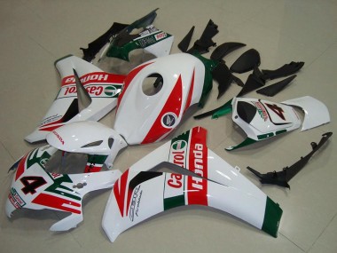 Migliori Carena Moto Honda CBR1000RR 2008-2011 - Bianco Rosso Verde Scuro Castrol