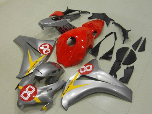 Migliori Carena Moto Honda CBR1000RR 2008-2011 - Argento Rosso Giallo 8