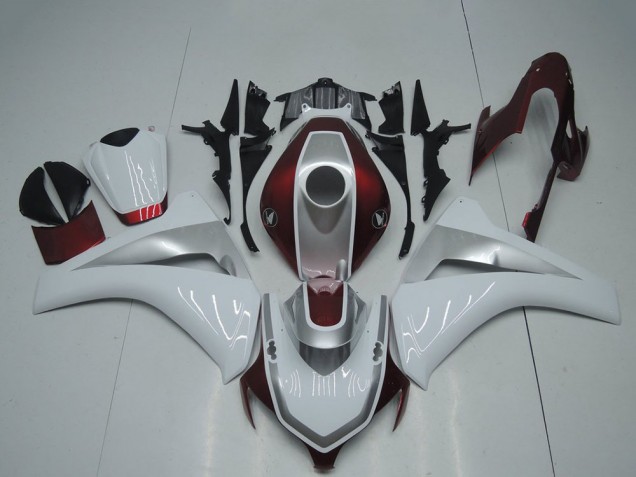Migliori Carena Moto Honda CBR1000RR 2008-2011 - Bianco Argento Rosso Bordeaux