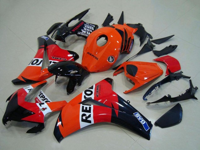Migliori Carena ABS Honda CBR1000RR 2008-2011 - Arancia Bianco Rosso Nero Lucido Repsol
