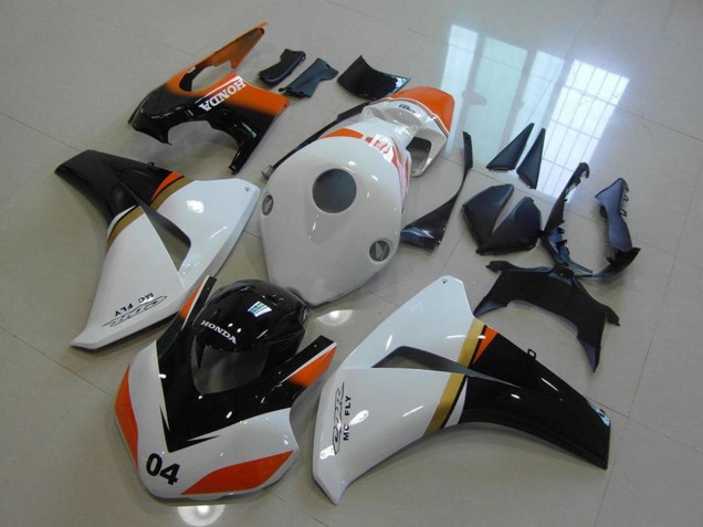 Migliori Carena Moto Honda CBR1000RR 2008-2011 - Bianco Arancia Nero Lucido Corsa