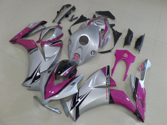 Migliori Carena Moto Honda CBR1000RR 2012-2016 - Argento Rosa Nero Lucido