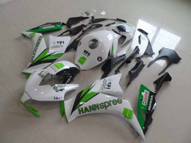 Migliori Carena Moto Honda CBR1000RR 2012-2016 - Bianco Verde Nero Lucido Hannspree