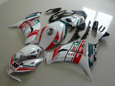 Migliori Carena Moto Honda CBR1000RR 2012-2016 - Bianco Rosso Verde Castrol 38