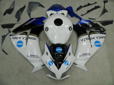 Migliori Carena Moto Honda CBR1000RR 2012-2016 - Bianco Blu Nero Lucido Konica Minolta