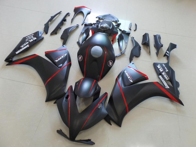 Migliori Carena Moto Honda CBR1000RR 2012-2016 - Nero Opaco Rosso Banda