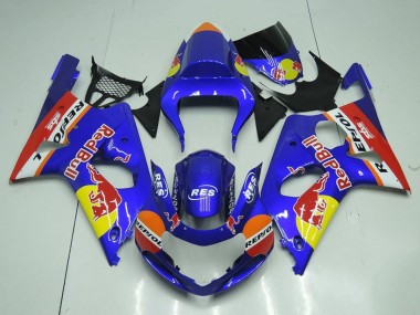 Migliori Carena Moto Suzuki GSXR 1000 2000-2002 - Blu Giallo Red Bull Repsol