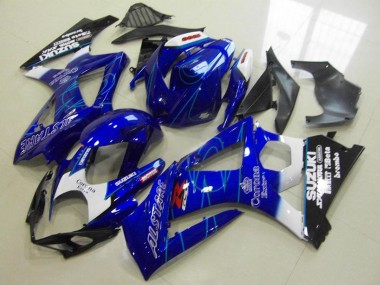 Migliori Carena Moto Suzuki GSXR 1000 2007-2008 - Blu Bianco Nero Corona