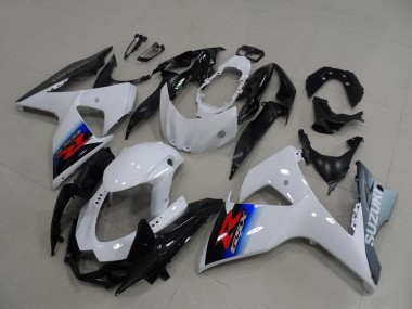 Migliori Carena Moto Suzuki GSXR 1000 2009-2016 - Bianco Blu Argento Nero