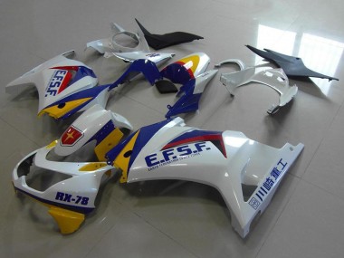 Migliori Carena Moto Kawasaki ZX250R 2008-2012 - Bianco Giallo Blu Rosso EFSF RX-78
