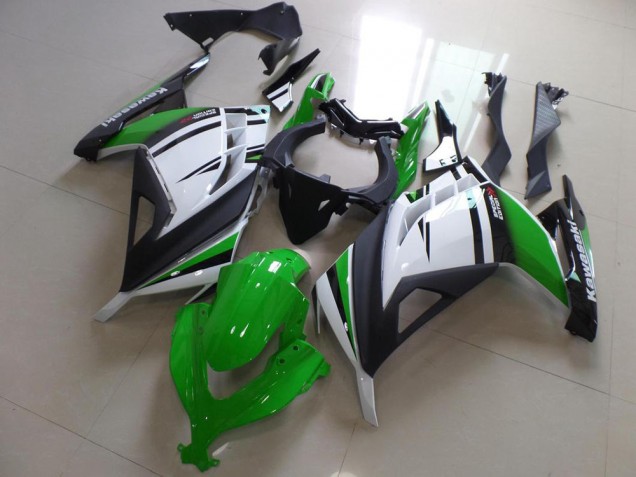 Migliori Carena Moto Kawasaki ZX300R 2013-2018 - Bianco Verde Nero Opaco